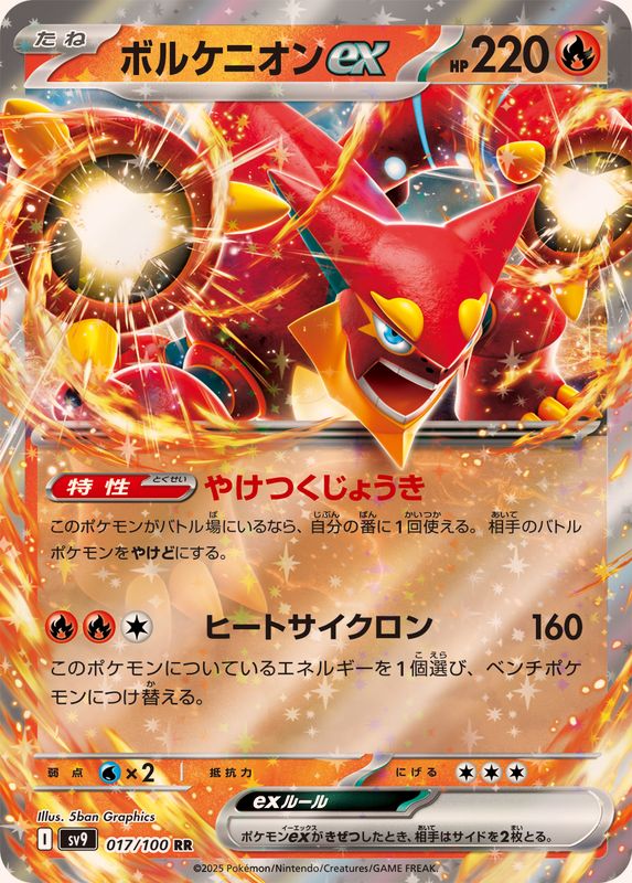 Pokemon Volcanion ex【RR】 017/100 Battle Partners