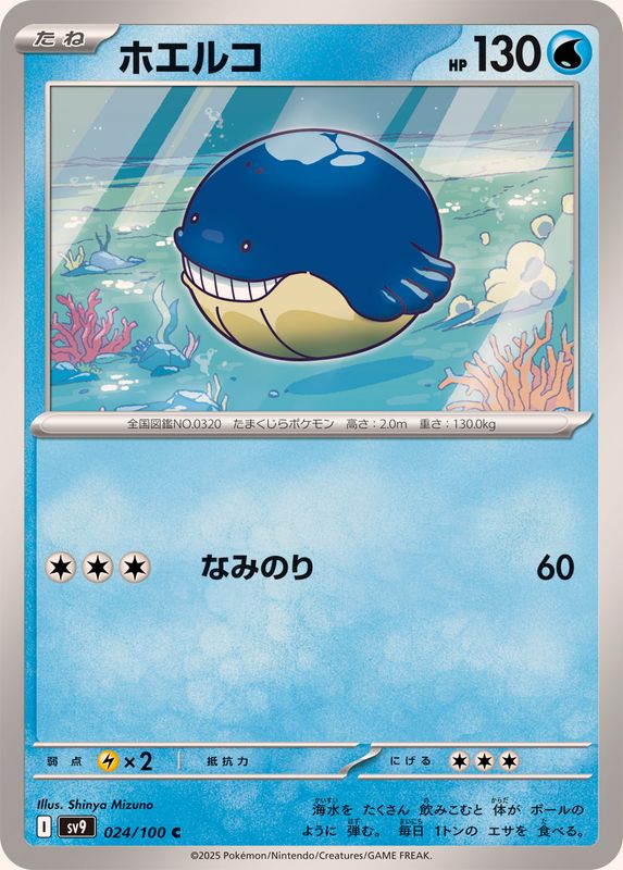 Pokemon Wailmer【C】024/100 SV9  Battle Partners Japanese