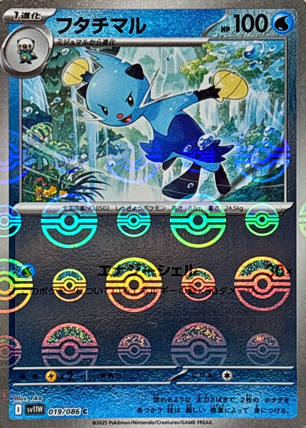 Pokemon Dewott【C】Monster Ball Mirror SV11W019/086 Black Bolt & White Flare