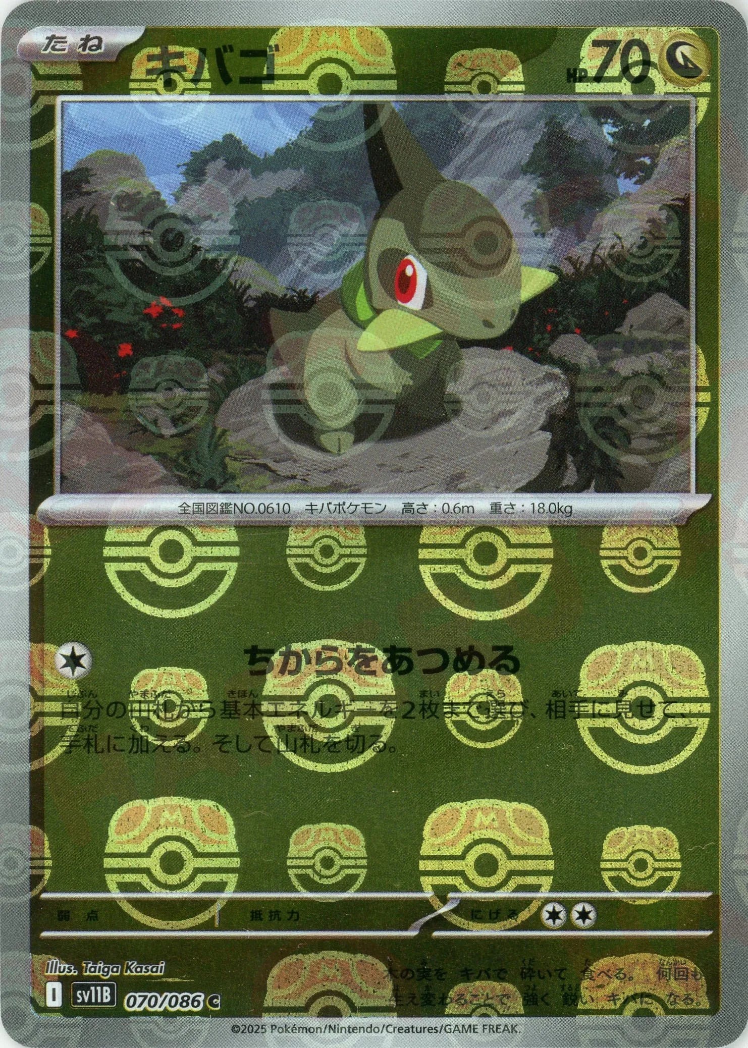 Pokemon Axew Master Ball Mirror(C) 070/086 SV11B Black Bolt Japanese