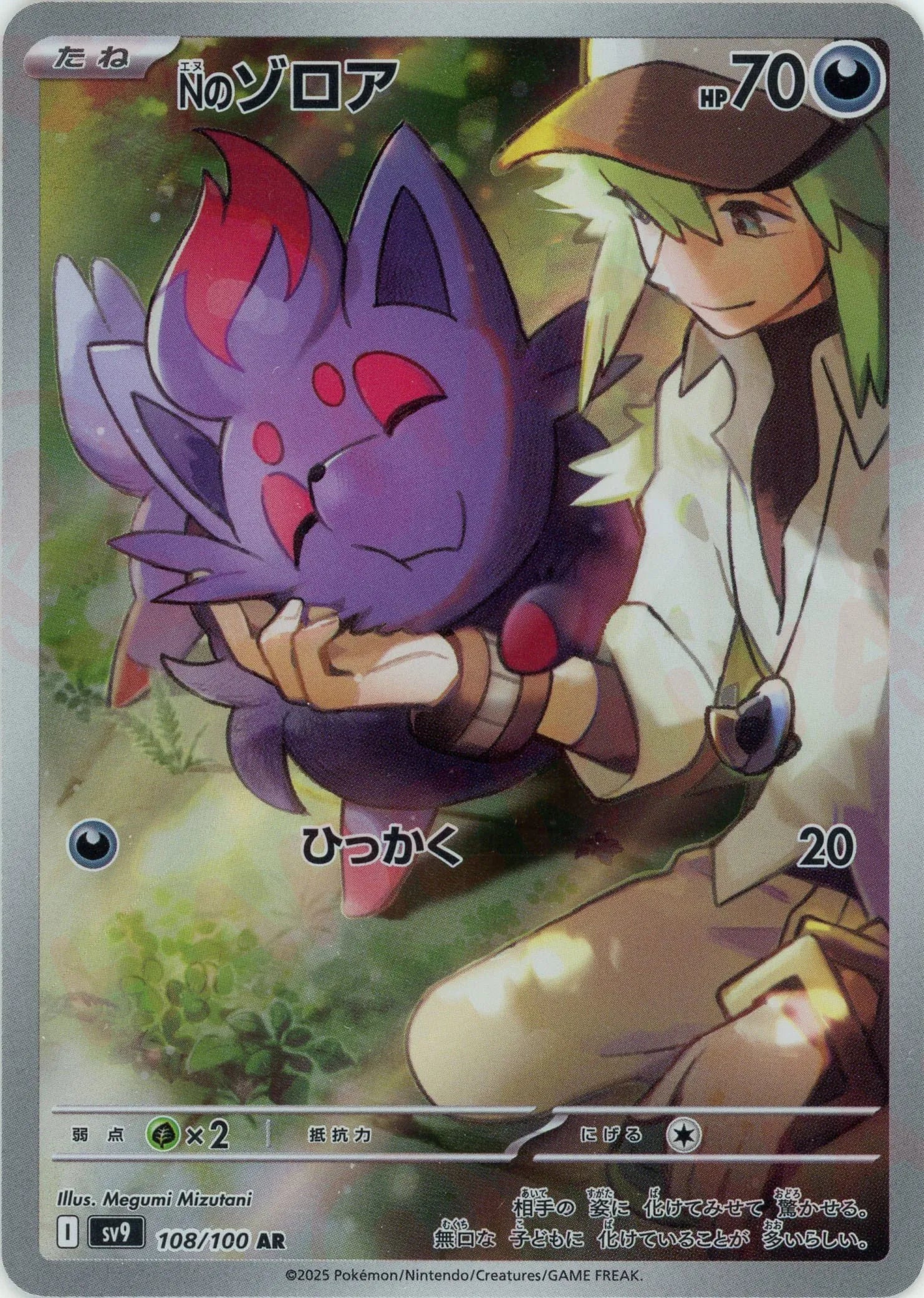 Nのゾロア(AR){悪}〈108/100〉