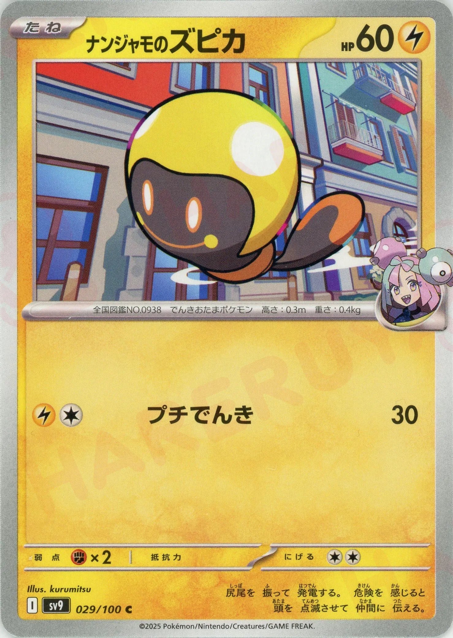 ナンジャモのズピカ(C){雷}〈029/100〉