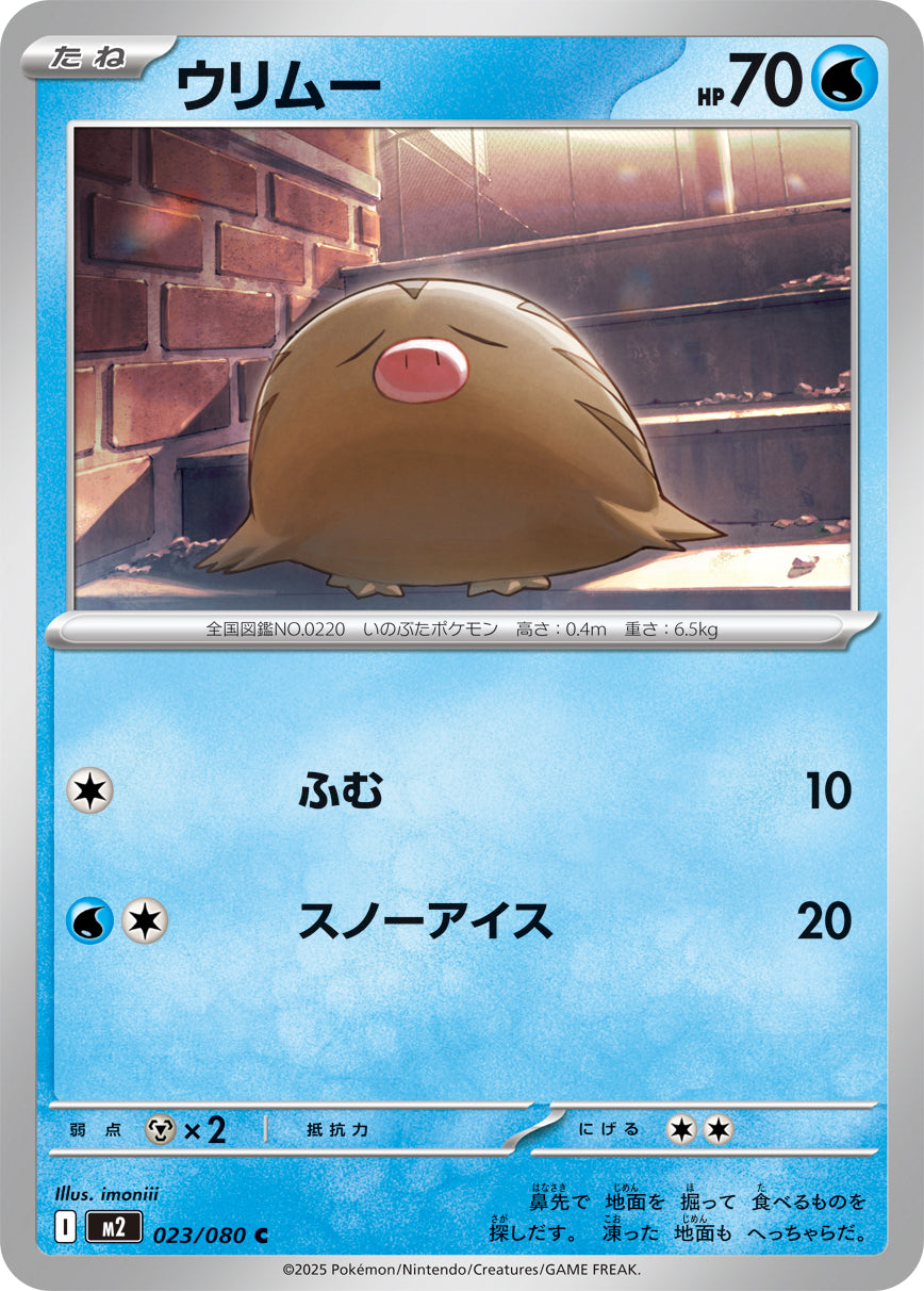 Pokemon Swinub 023/080 M2 Inferno X Japanese